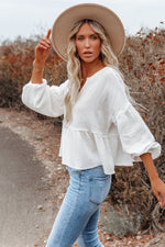 White Dove 100% Linen Womens Blouse