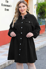 Twilight Mist Curve Womens Dress with Buttons