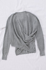 Cloudy Meadow Waffle Knit Womens Sweater