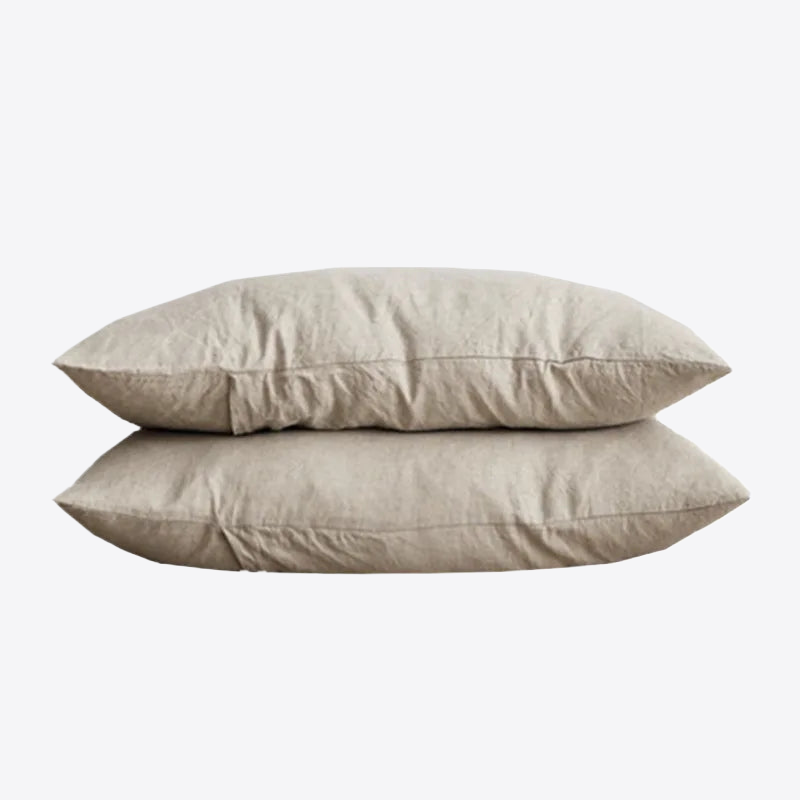 Natural Earth Envelope 2Pcs 100% Linen Pillowcases