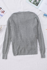 Cloudy Meadow Waffle Knit Womens Sweater