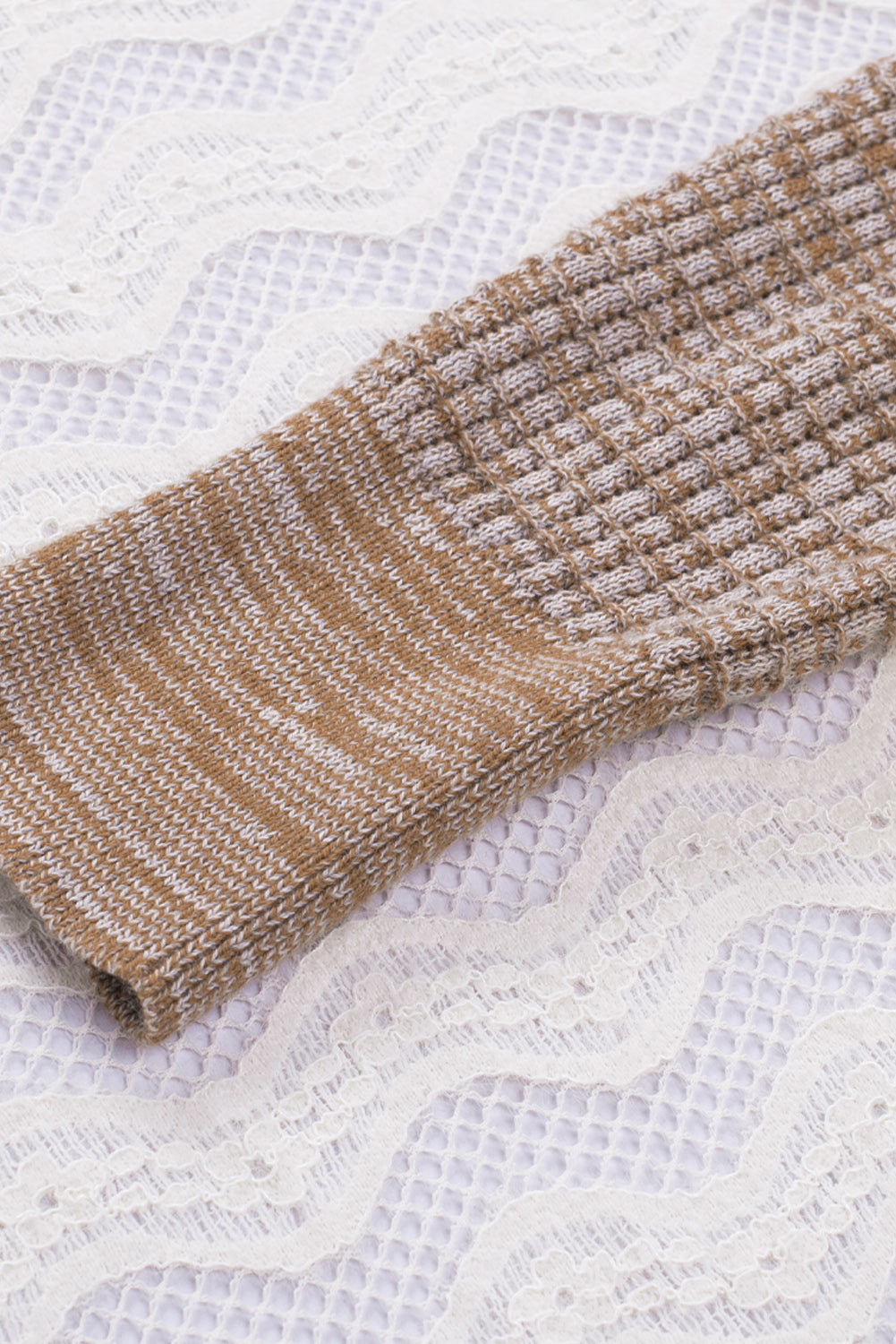 Cloudy Meadow Waffle Knit Womens Sweater