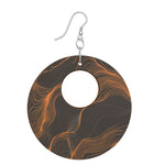 Abstract Waves Eco-Friendly Handmade Wood Sterling Silver Womens Earrings