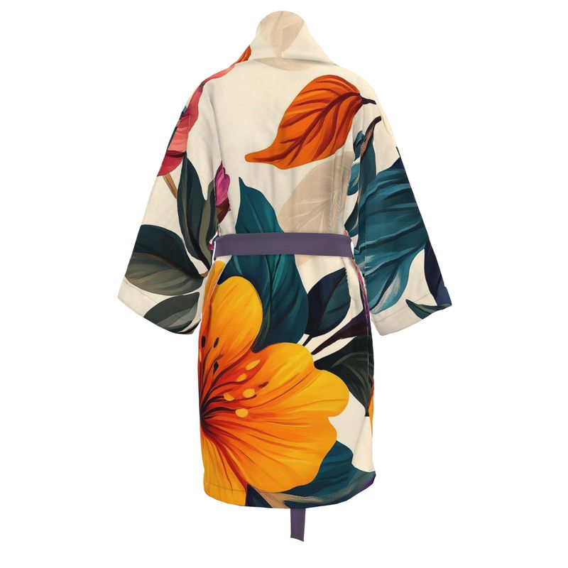 Marmalade Fuscia Kimono Organic Cotton Womens Robe