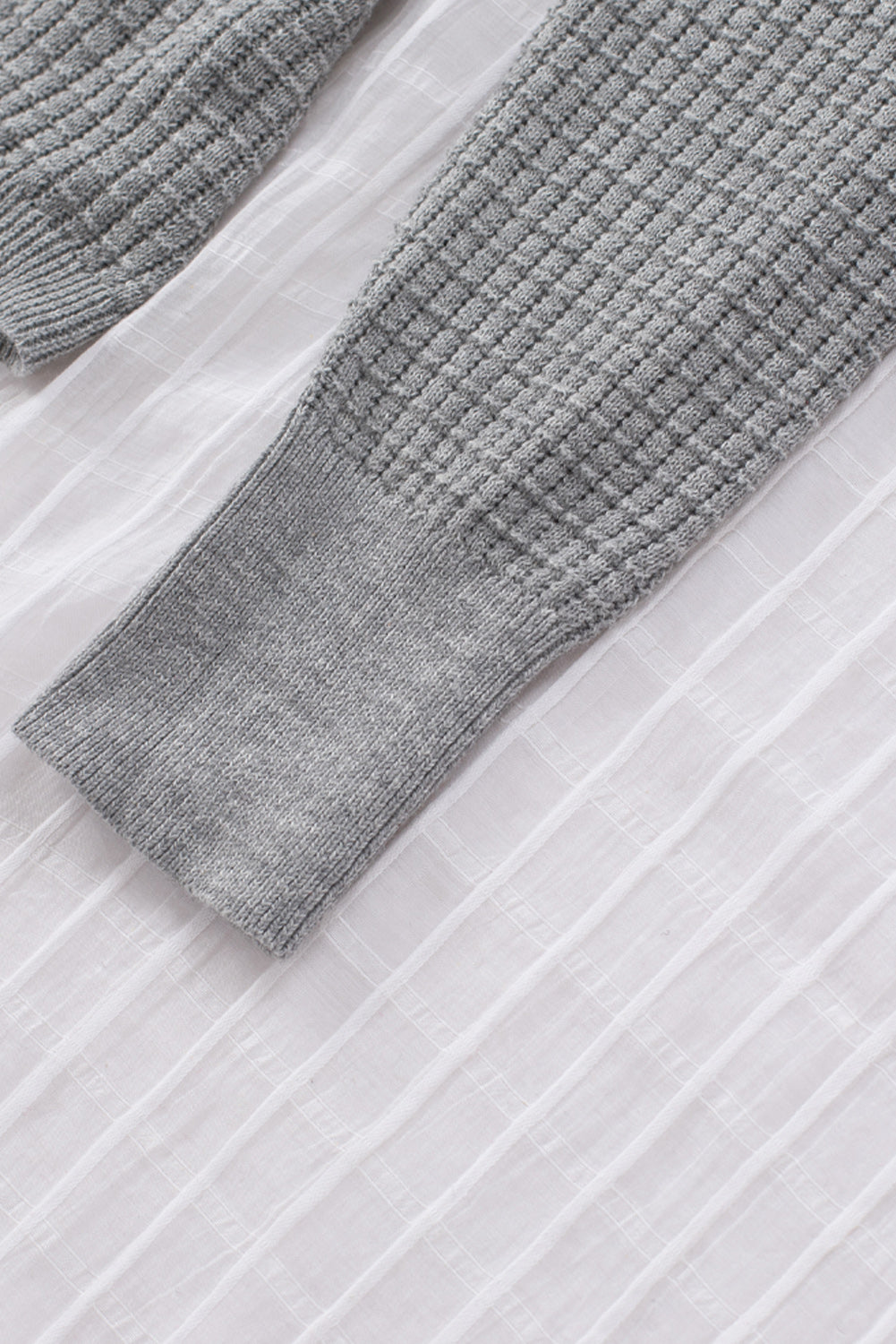 Cloudy Meadow Waffle Knit Womens Sweater