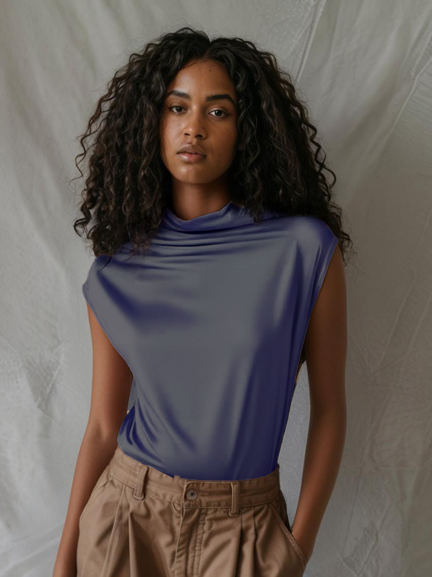 Pink Azalea High Stretch Pull Over Viscose Womens Blouse