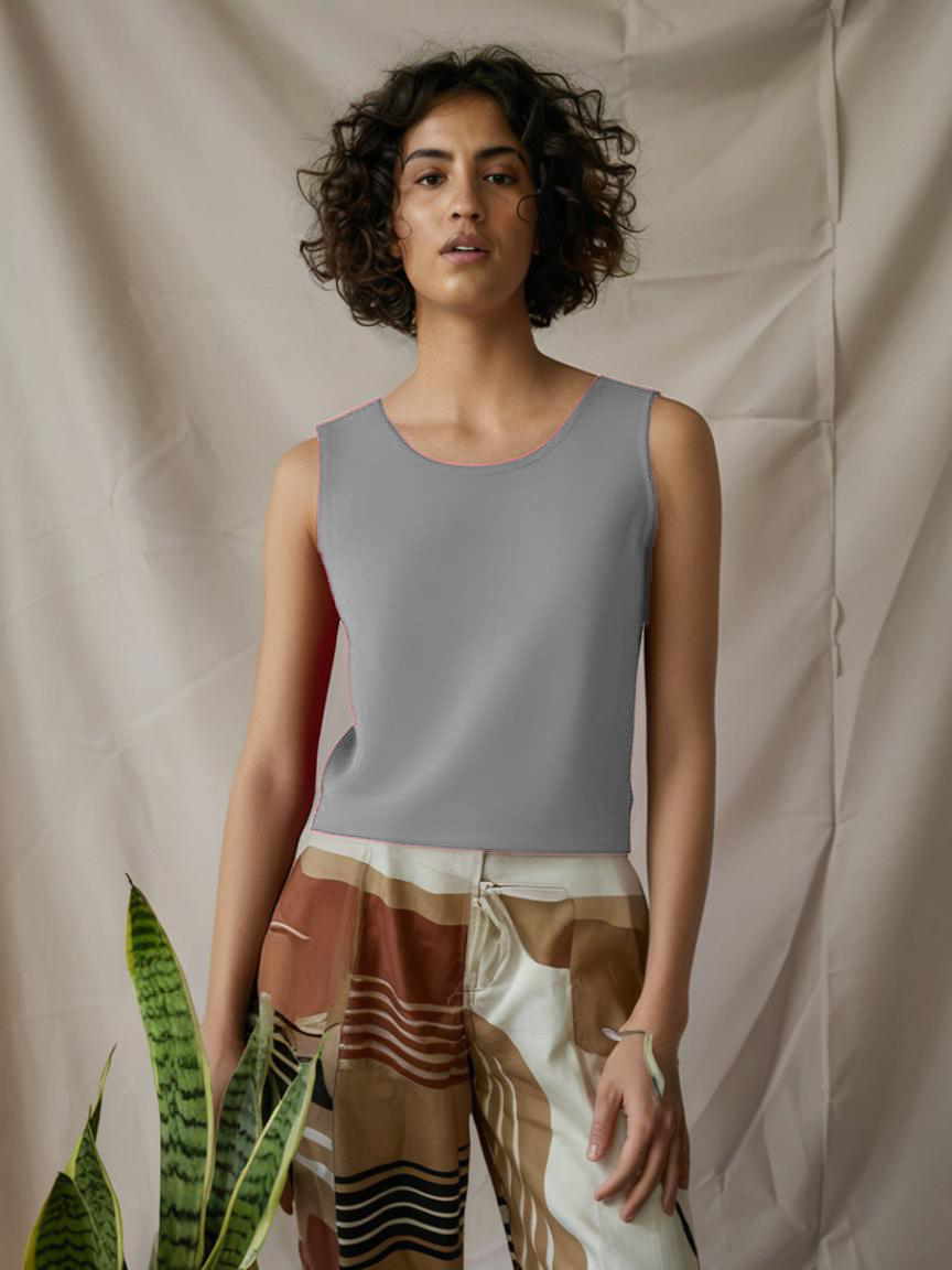 Raspberry Tart Sleeveless Camisole Cotton Womens Crop Top