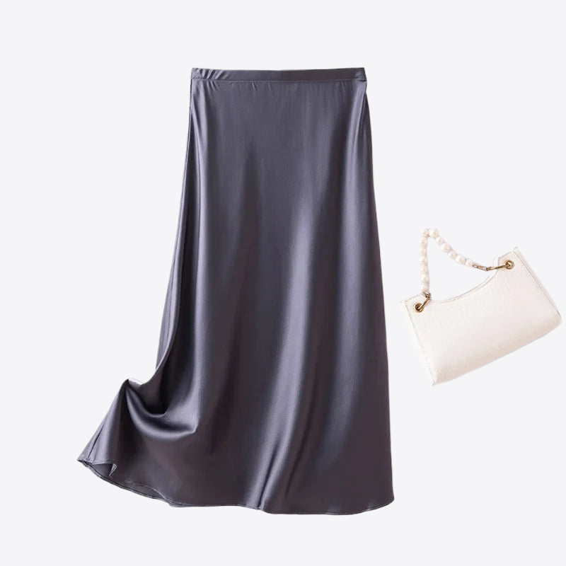 Velvet Soft Solid 19MM Mulberry Silk Womens Skirt