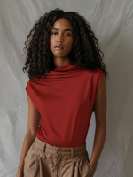 Pink Azalea High Stretch Pull Over Viscose Womens Blouse