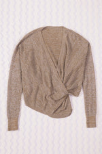 Cloudy Meadow Waffle Knit Womens Sweater