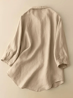 Icy Mint Calm Cotton Womens Blouse