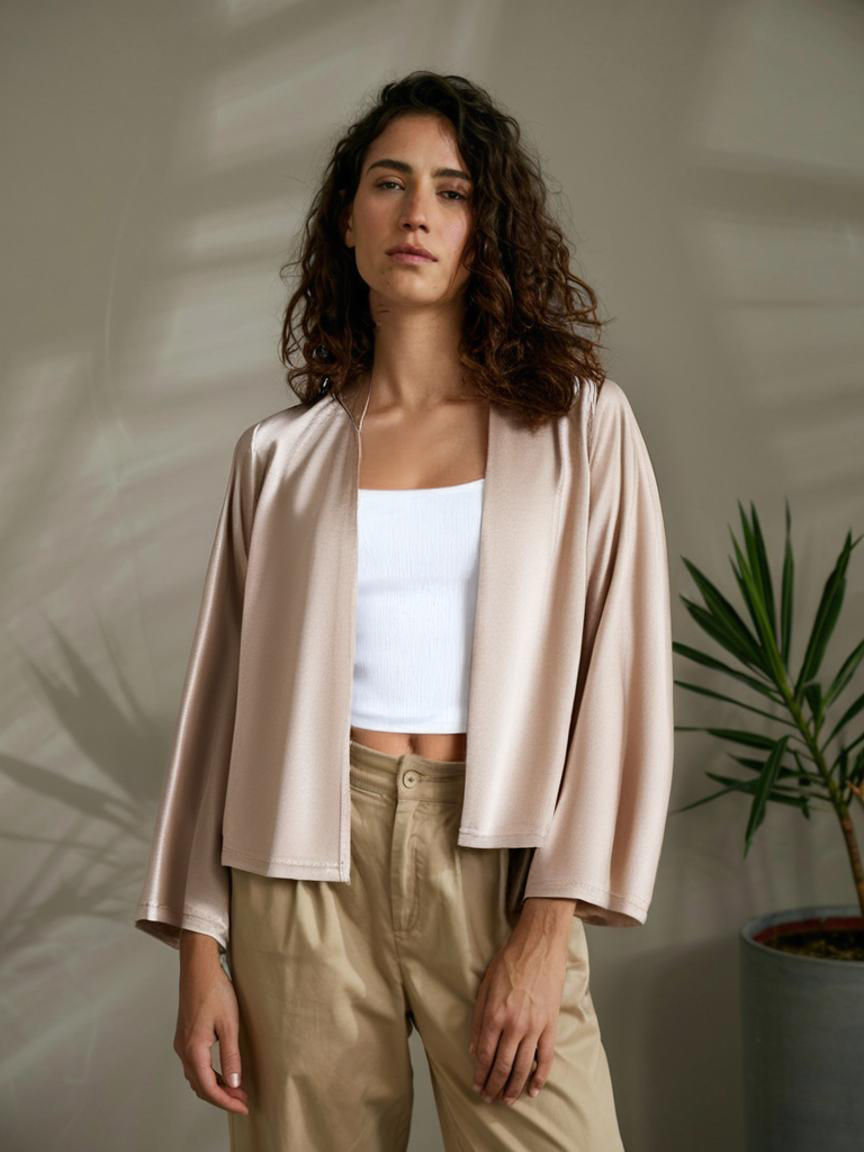 Mystic Maple Caramel Viscose Womens Cardigan