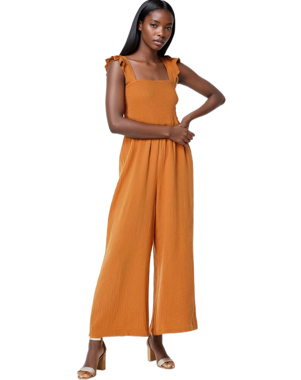 Orange Nectar High Stretch Organic Cotton Romper | Hypoallergenic - Allergy Friendly - Naturally Free