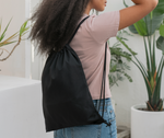 Natural Hues Solid 100% Cotton Drawstring Bag
