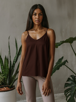 Ivory Orchid V-Neck Basic Viscose Womens Tank