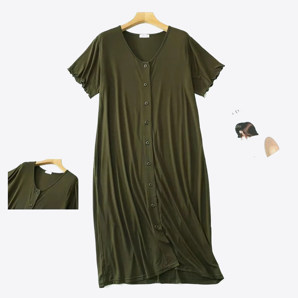 Petal Pink Viscose Womens Nightgown