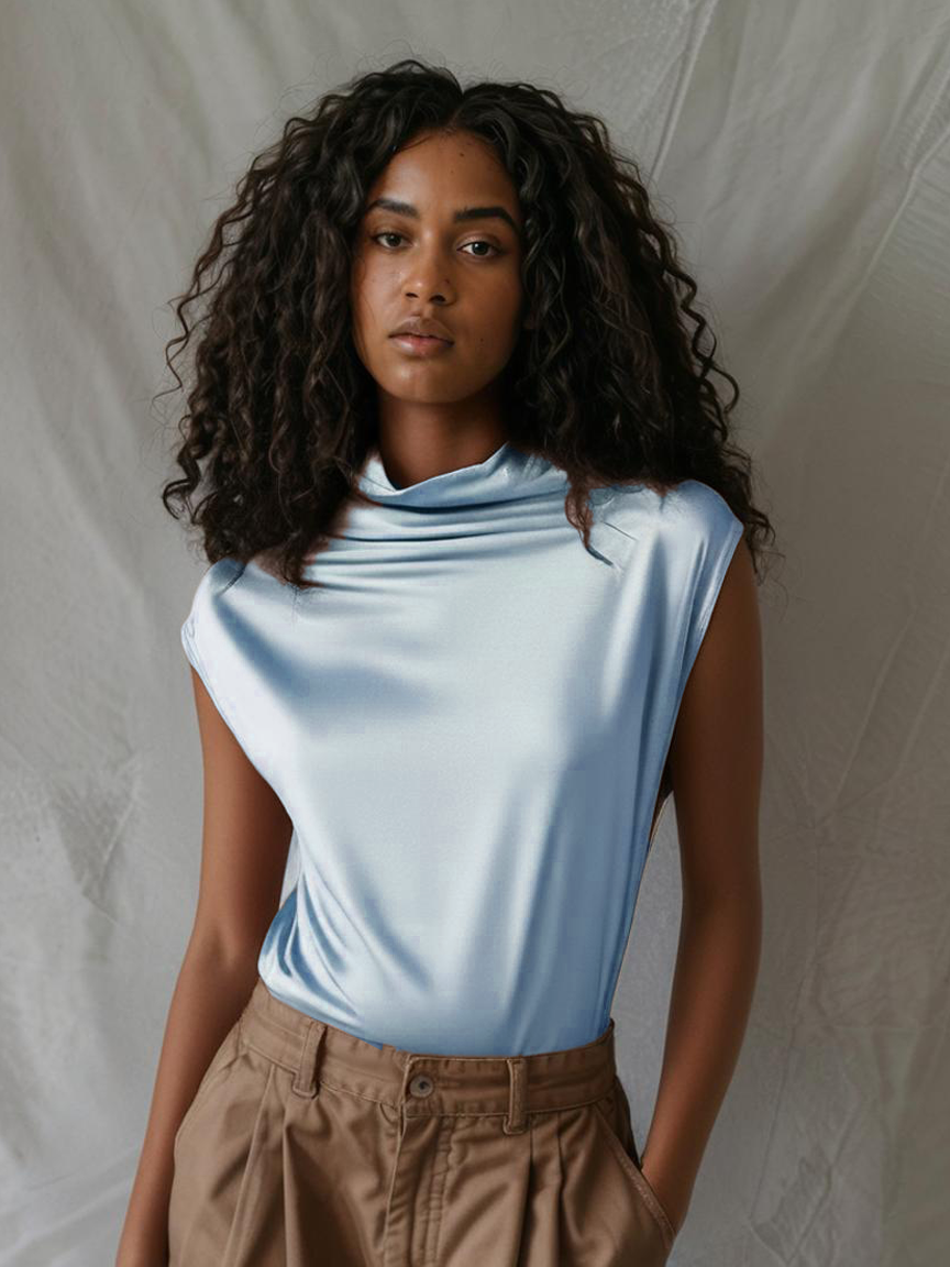 Pink Azalea High Stretch Pull Over Viscose Womens Blouse