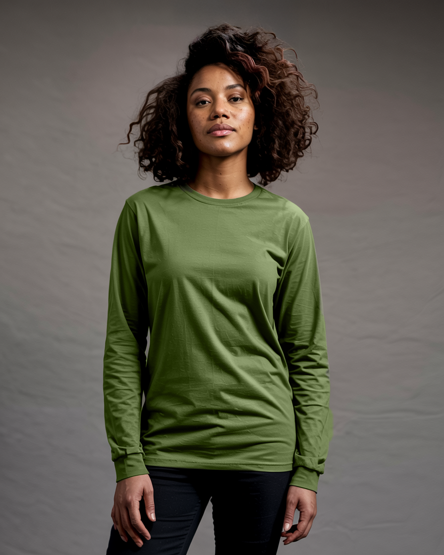 Green Fields Basics Organic Cotton Womens Long Sleeve Tee
