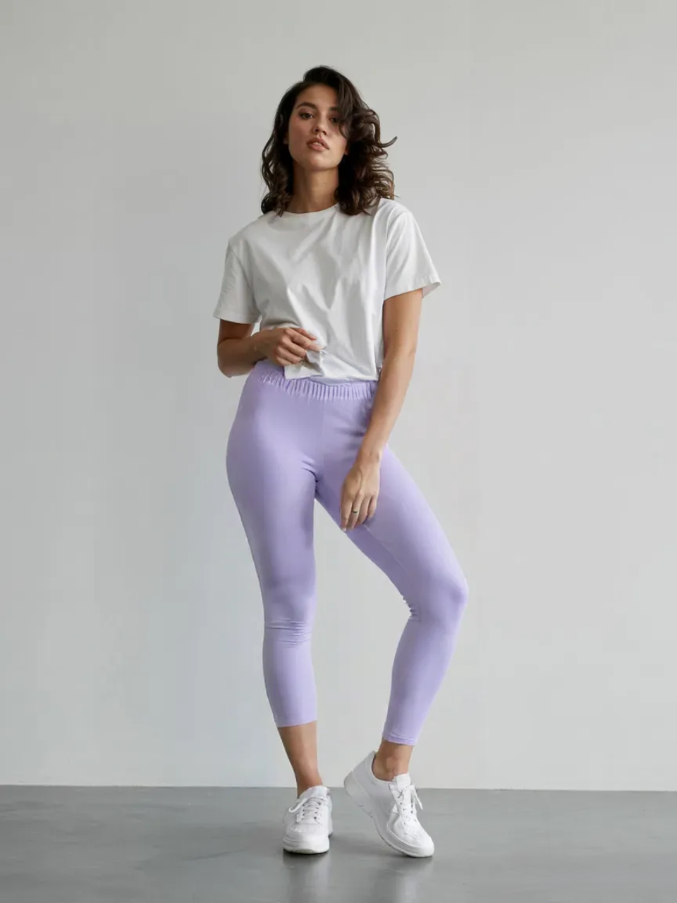 Lavender Pastures CURVE High Waist Casual Viscose Womens Leggings