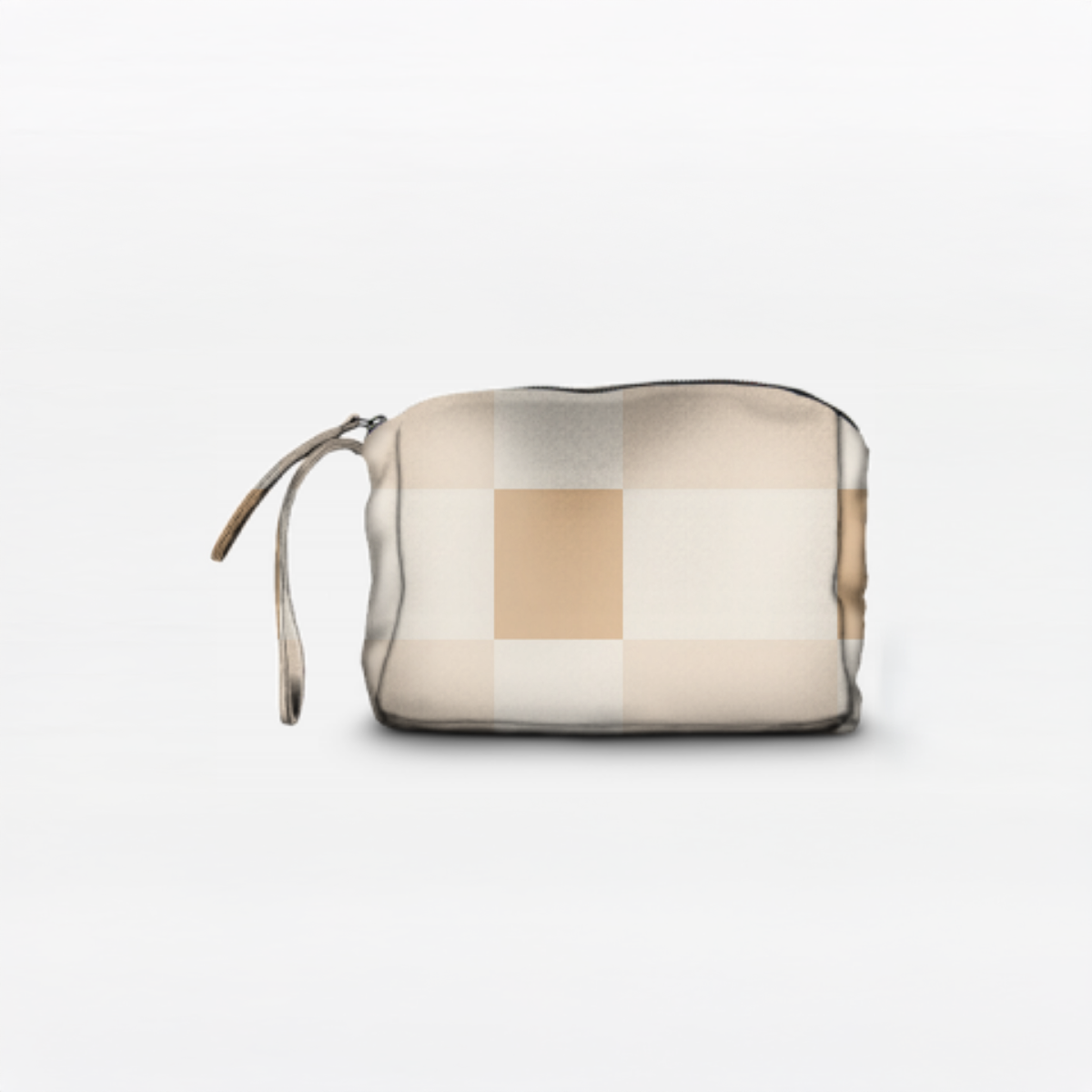 Plaid Sands Organic Cotton Cosmetic Bag