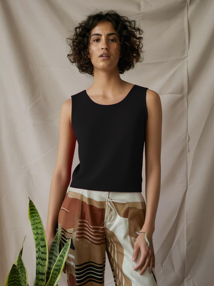 Raspberry Tart Sleeveless Camisole Cotton Womens Crop Top