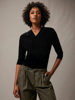 Nightfall Breeze Solid Viscose Womens Hoodie