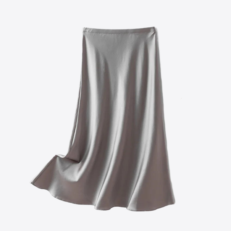 Velvet Soft Solid 19MM Mulberry Silk Womens Skirt