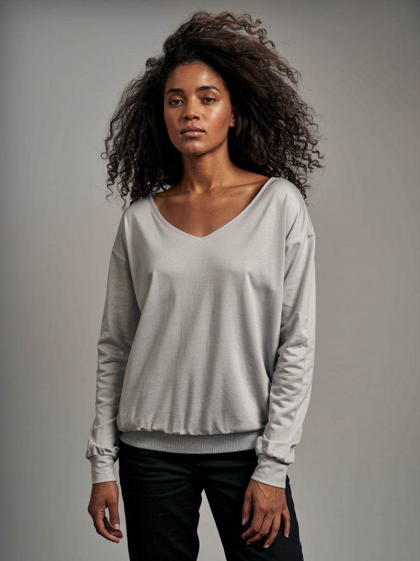 October Mist V-Neck Silk Cashmere Womens Sweater