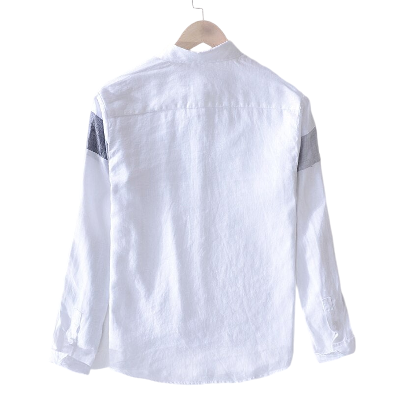 Beach Breeze Stripes 100% Linen Mens Shirt | Hypoallergenic - Allergy Friendly - Naturally Free