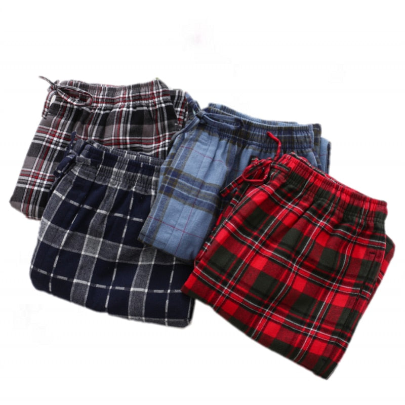 Coastal Retreat Plaid Pajamas 100% Cotton Mens Lounge Pants | Hypoallergenic - Allergy Friendly - Naturally Free