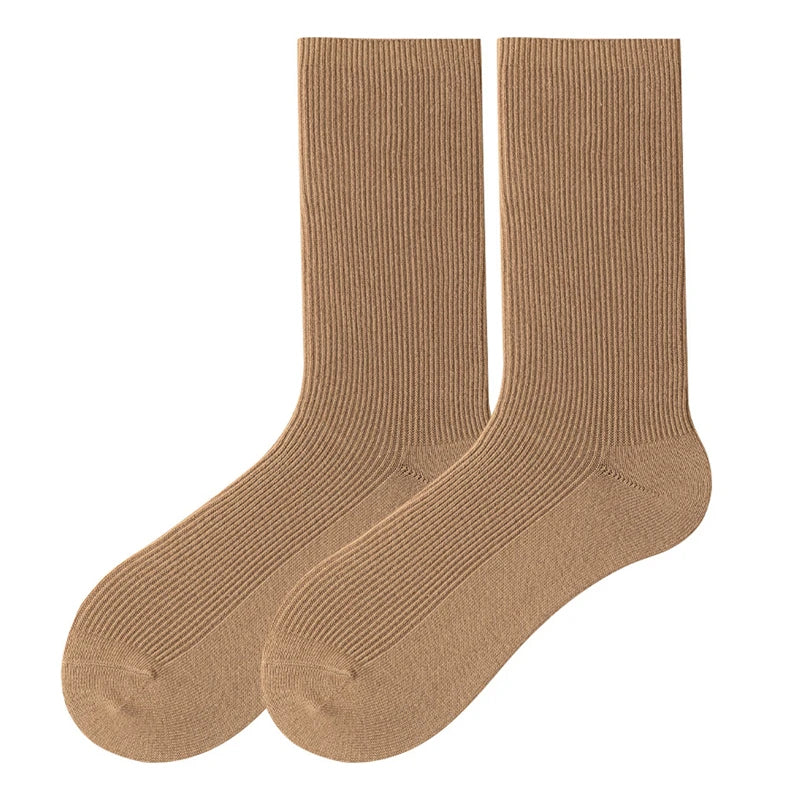 Cocoa Hues Solid Cotton Womens Socks | Hypoallergenic - Allergy Friendly - Naturally Free