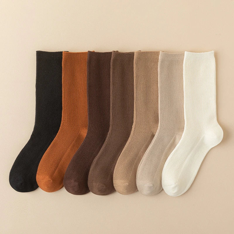 Cocoa Hues Solid Cotton Womens Socks | Hypoallergenic - Allergy Friendly - Naturally Free