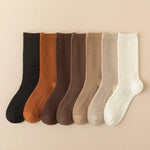 Cocoa Hues Solid Cotton Womens Socks | Hypoallergenic - Allergy Friendly - Naturally Free