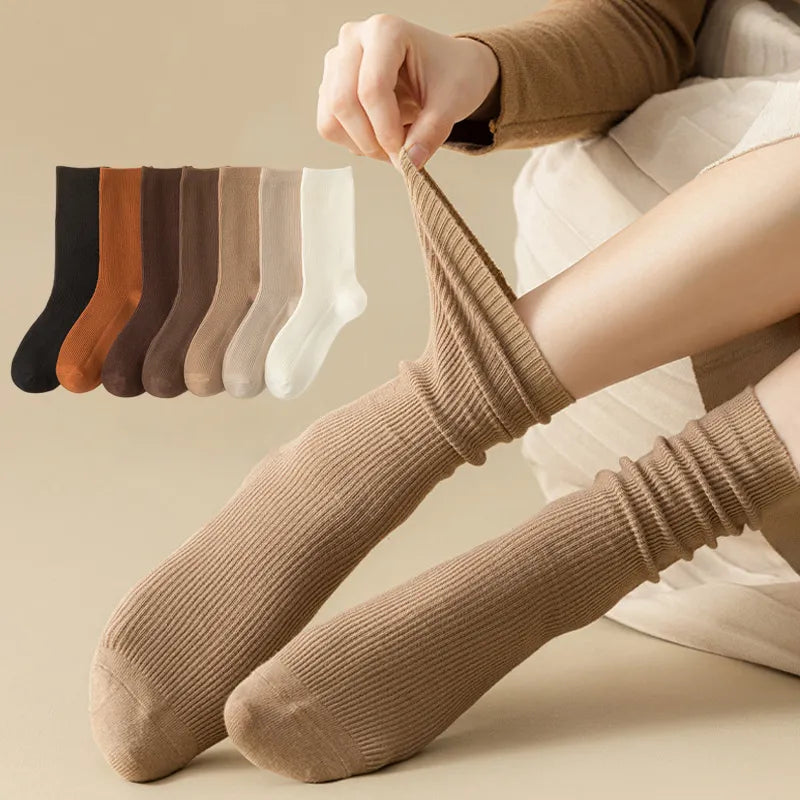 Cocoa Hues Solid Cotton Womens Socks | Hypoallergenic - Allergy Friendly - Naturally Free