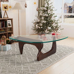 Coffee Retreat Modern Glass Wood Table | Hypoallergenic - Allergy Friendly - Naturally Free