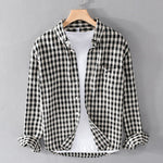 Fig Grove Casual Stripes 100% Cotton Mens Shirt | Hypoallergenic - Allergy Friendly - Naturally Free