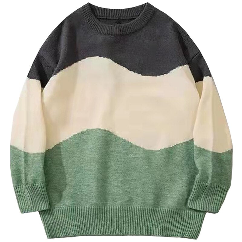 Fig and Spice Stripes Cashmere Men's Sweater | Hypoallergenic - Allergy Friendly - Naturally Free