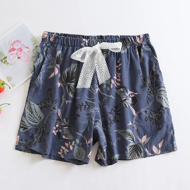 Garden Hues Viscose Womens Pajama Shorts | Hypoallergenic - Allergy Friendly - Naturally Free