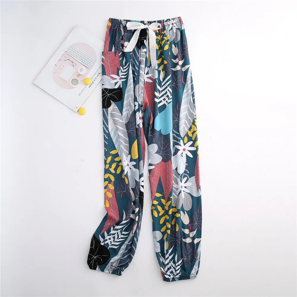 Garden Prints Viscose Womens Pajama Pants | Hypoallergenic - Allergy Friendly - Naturally Free