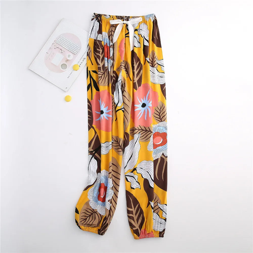 Garden Prints Viscose Womens Pajama Pants | Hypoallergenic - Allergy Friendly - Naturally Free