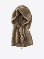 Golden Raisins Knit Hooded Drawstring Cashmere Womens Scarf | Hypoallergenic - Allergy Friendly - Naturally Free