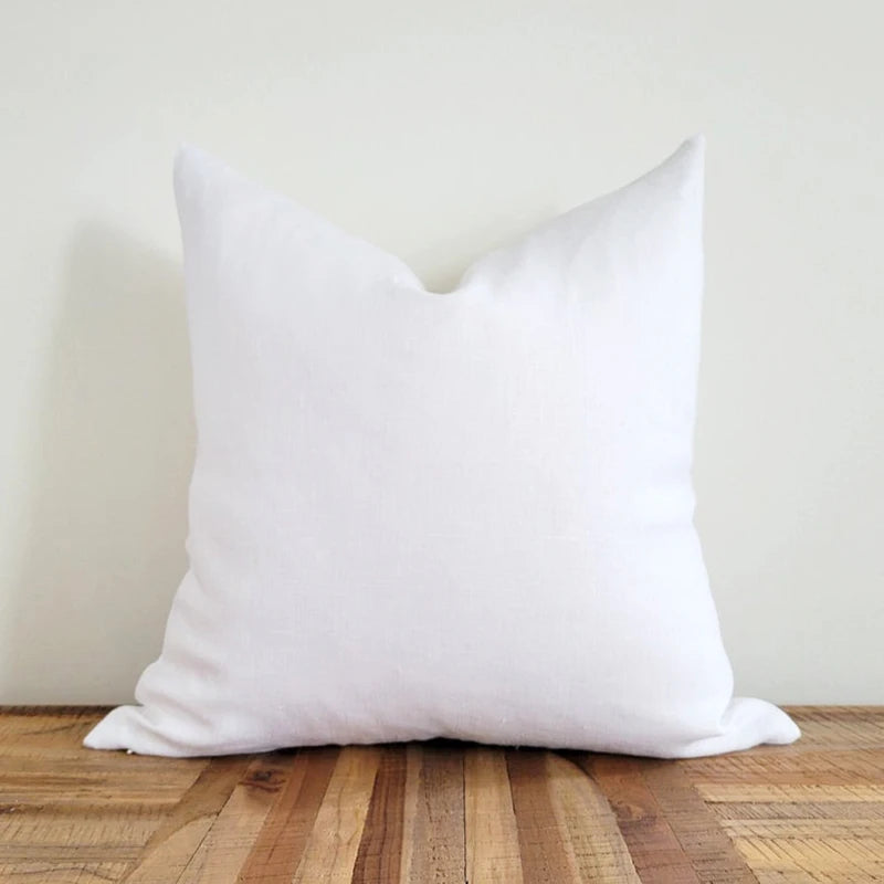 Green Moss 2Pcs Solid 100% Linen Throw Pillow Cover | Hypoallergenic - Allergy Friendly - Naturally Free