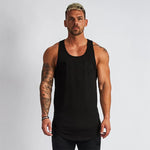 Evergreen Moss Cotton Mens Fitness Tank Top