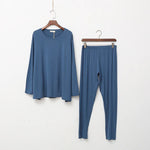 Forest Green Solid Lounge Viscose Womens Pajamas