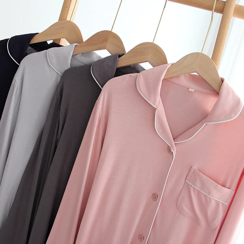 Midnight Mist 2Pcs Lounge Modal Womens Pajamas