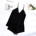 Azure Dawn Short Sleeve Cotton Womens Loungewear Pajamas