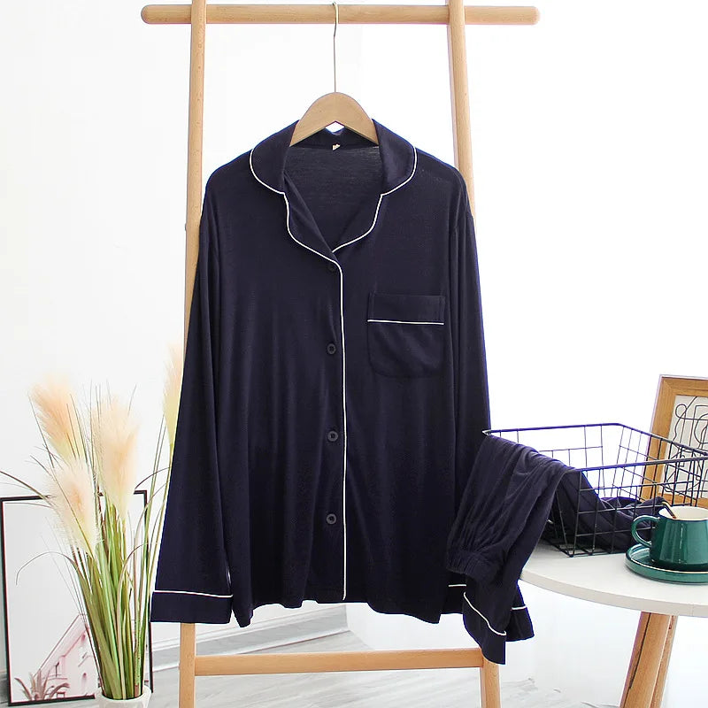 Midnight Mist 2Pcs Lounge Modal Womens Pajamas