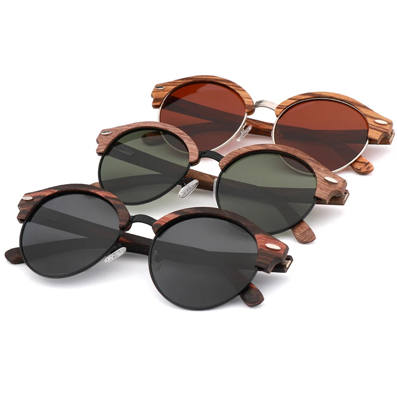 Meadow Slate Wooden Mens Sunglasses