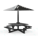 Solar Powered Phone Charging Smart Outdoor Garden Picnic Table With LED Lighting