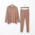 Forest Green Solid Lounge Viscose Womens Pajamas